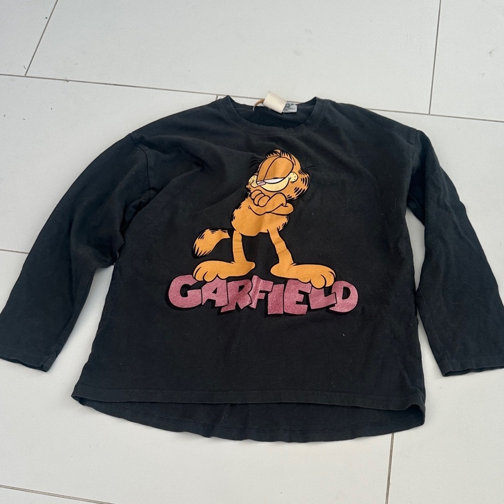Zara kids Gray Garfield Gray long sleeve Shirt 8